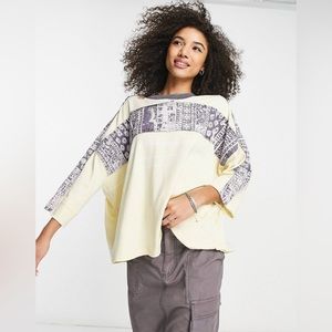 Free People Happiness In Bloom t-shirt Ivory XL